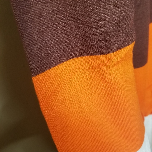 5⭐Orange brown & cream long duster open cardigan - Picture 4 of 5